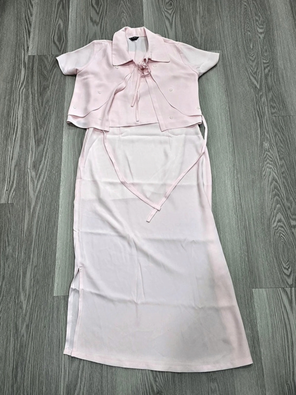 Pink Midi Dress Set Size Medium